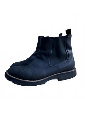 Thursday Boot Company Chelsea Legend Black Leather Boots Nubuck Womens Size 9